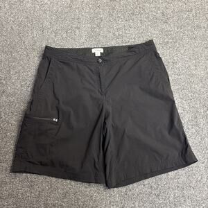 L.L. Bean Women's 10 Black Comfort Cargo Stretch Trail Shorts Hiking Outdoors